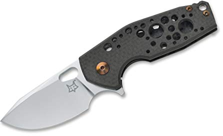 Fox Knives Unisex – Erwachsene Suru Carbon Bronze Taschenmesser, Schwarz, 14,8 cm