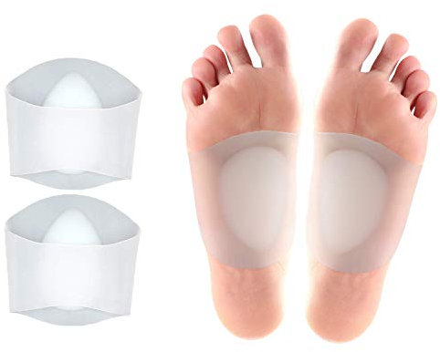 2 Pairs of Soft Gel Arch Support Inserts, Comfortable Foot Cushions for Plantar Fasciitis & Flat Feet Relief, Helps with Fallen Arches, Heel Spurs & Foot Discomfort, Unisex Design for Daily Use