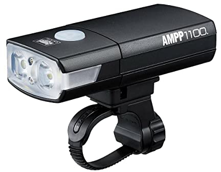 CatEye Ampp 1100 Super Bright LED Bicycle Front Light - 1100 Lumens OptiCube Technology - IPX4 Waterproof Rated - FlexTight Easy Fit Bracket - USB Rechargeable - Cycling Light