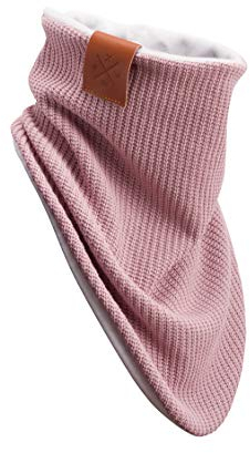 Manufaktur13 Windbreaker - Schal, Halstücher in versch. Varianten, Multifunktionstuch, Baumwolle Schal, Dreieckstuch, geeignet für Motorrad & Fahrrad (M13) (Knit: Rose)