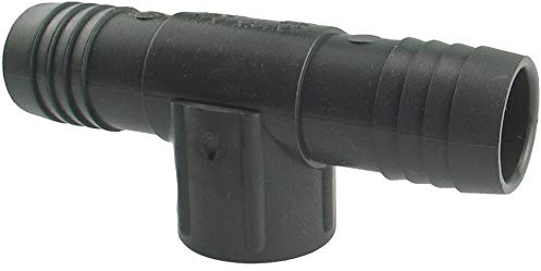 PLUMB eeze Pipe Fitting Insert Tee, Female, Poly, 1 x 1 x 3/4-In.