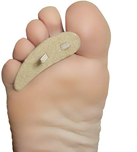 Steins Hammer toe crest cushion and buttress pad reduces pressure from calluses and hammer toes,medium left, 3 Count