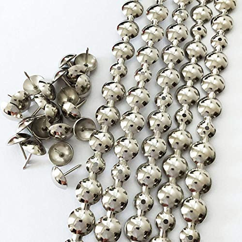 Let's Decorate Bandes décoratives plaquées nickel de 5 mètres de long et 16 mm de large pour clous de canapé, clous d'ameublement, accessoires de meubles (16 mm de nickel)