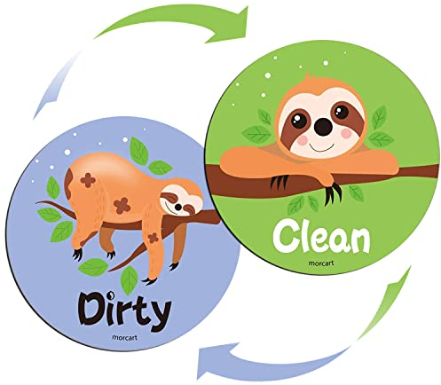 Faultier Magnete-Schild für Geschirrspüler Spülmaschine, Küchenzubehör, sauber/schmutzig Zeichen Clean/Dirty Sign, Geschenke für Mama/Mitbewohner/Kollegen/Kinder (1 Stück, Durchmesser: 8cm)