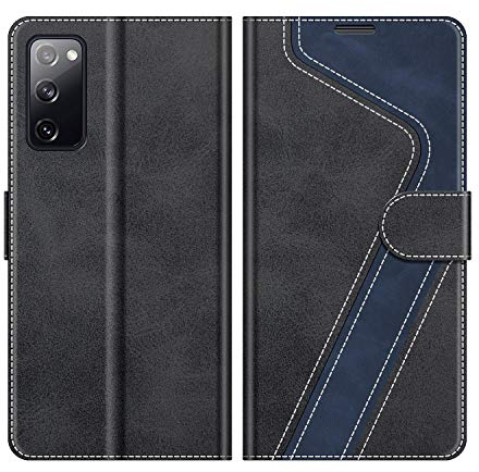 MOBESV Coque pour Samsung Galaxy S20 FE, Housse en Cuir Magnétique Fonction Stand Étui pour Samsung Galaxy S20 FE 4G / 5G, Élégant Noir