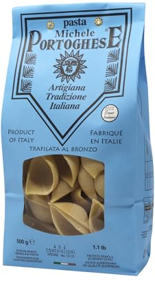 Michele Portoghese Conchiglioni Nudeln, Muschelnudeln groß zum Füllen, Pasta, aus Italien, Hartweizengriess, langsame Trocknung 500 g