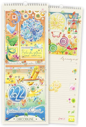 Akena Goccioline Spirale Wandkalender 2022, mehrfarbig