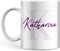 Schlichte Tasse personalisiert mit Initiale und Namen, Namenstasse, persönliche Geschenke Kaffee-Tasse mit Namen (Lila)