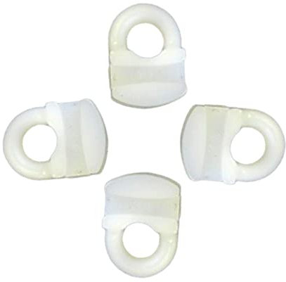 Ganchos deslizantes para cortinas de ventana, puerta, 10 mm x 6 mm, paquete de 20 unidades, color blanco