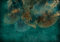 decomonkey Fototapete Pflanzen Abstrakt 350x256 cm XXL Design Tapete Fototapeten Vlies Tapeten Wandtapete Moderne Wand Schlafzimmer Wohnzimmer Laub Blau Steinwand Türkis Betonoptik