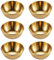 6 Piezas Tazones de Aperitivo, Cuenco Pequeño, Tazón de Salsa de Sushi, Cuencos Redondos de Acero Inoxidable para Salsas, para Salsas, Mini Aperitivos, Especias, Sushi, Platillos, Soja, 8cm×3cm (Oro)