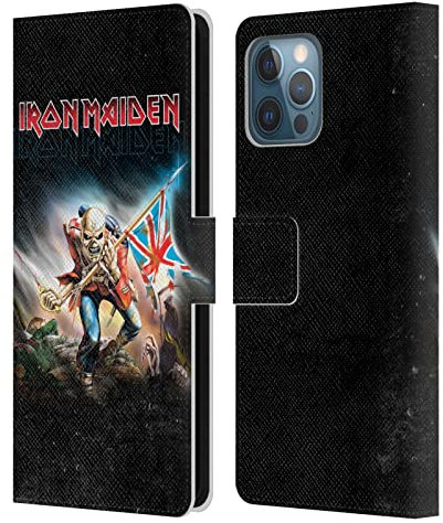 Head Case Designs Officially Licensed Iron Maiden Trooper 2016 Art Leather Wallet Case Compatible With Apple iPhone 12 Pro Max