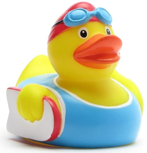 Badeente Nichtschwimmer I Quietscheentchen I L: 7,5 cm I inkl. Badeenten-Schlüsselanhänger