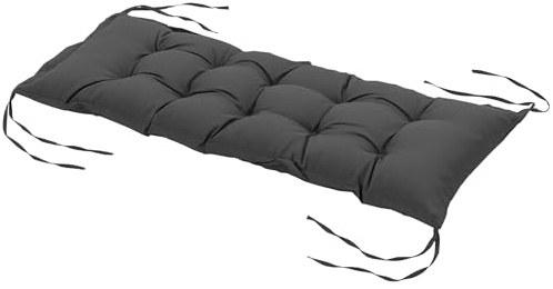 Outsunny Coussin de Banc de Jardin Rembourrage Épais 100 x 40 cm Gris Foncé