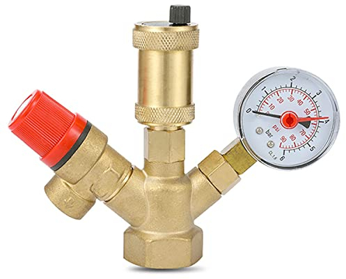 DN25 Messing-Kesselventil, 3-6 bar Sicherheitsentlastungsventil, Druckminderer Druckminderer, Manometer Boiler Sicherheitskomponenten Magnetventil