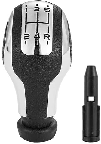 OBEST Auto Schaltknauf Schalthebel, 5 Gang Schaltknauf mit Adapter für Peugeot 106 107 205 206 207 301 306 307 308 407 408 508 806 807 2008 3008 5008 Citroen C2 C3 C4 C5 Picasso Saxo Xsara Elysee