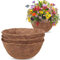 4PCS Hanging Basket Liner, Coco Fiber Liners for Hanging Baskets Plant Flower Growth, Indoor Outdoor Garden Porch Balcony Planter Wall Basket Liner Replacement (10 inch)