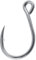 Alwonder 30 Pack Single Replacement Hooks for Hard Lures Inline Single Hooks Replacement High Carbon Steel Large Eye with Barbed Size #2