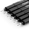 YISAN Fineliner Schwarz Set, 0,1mm Zeichenstifte,6 Stück Manga-Stifte,Tuschestift Pigment Liner Set,Stifte für Künstler,70320