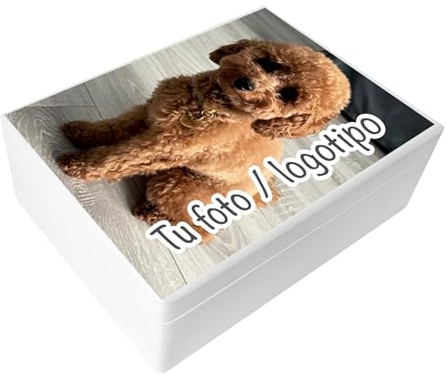 Creative Deco Weiße Personalisierte Geschenke Fotogeschenke Holzkiste | dein Eigenes Foto und Bild Individuelle Geschenk JGA | Geschenkkiste Geschenkbox | Für Frauen, Männer und Paar | 40 x 30 x 14 cm
