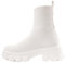 Stivali da donna in maglia elasticizzata Punta tonda Tacchi alti Calzini Stivali Stivali Chelsea con plateau Stivali elasticizzati in maglia Slip-on Stivaletti con calzini antiscivolo