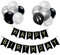 Luftballons Geburtstag Dekoration Set, Schwarz Silber Geburtstagsdeko Happy Birthday deko Banner Party Deko Geburtstag Set mit Schwarz Silber Happy Birthday Luftballons Konfetti Ballons（BK+SR）