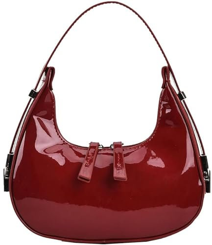 YingStar Bolso de Mano Pequeño de Piel - Bandolera Mujer Media Luna Dumpling para Fiesta, Boda y Ceremonia - Cuero Cartera