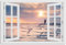 timalo Wandbild Outdoor wetterfeste Bilder für draußen | Gartenbilder Innen & Außen | Landschaftsbilder Acryl Glas Fensterblick Effekt | 60x40cm Nordsee Meer Leuchturm