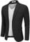 COOFANDY Giacca sportiva da uomo, blazer per il tempo libero, giacca da lavoro, vestibilità normale, 2 bottoni, Nero , M