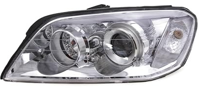 EDA PREMIUM auto Scheinwerfer Links 96626973 passend für CHEVROLET CAPTIVA KLAC 2006-2011, elektrisch, mit Motor, silber, H1/H7, ECE