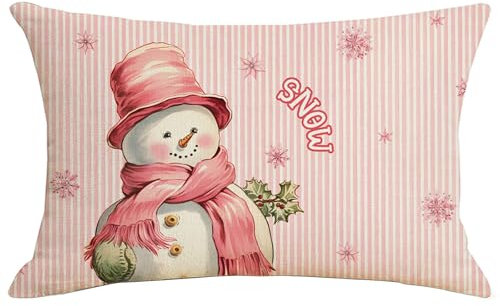Oneshlee Weihnachten Kissenbezug 30x50, Weihnachtskissenbezug Weihnachtsdeko Innen, Kissenhüllen Weihnachten, Weihnachtsdeko Kissenbezug, Winter Zierkissenbezug, Deko Couch Wohnzimmer Schlafzimmer(H)