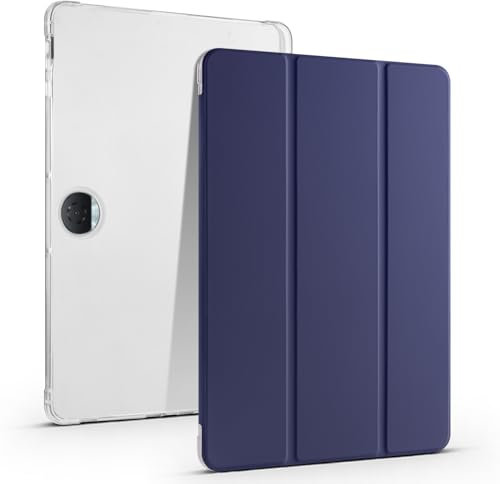 Schutzhülle für Huawei Honor Magic Pad 2, 31,2 cm (12,3 Zoll), transparente Rückseite, mit Standfunktion, Stifthalter, stoßfest, mit automatischer Wake-/Sleep-Funktion, Blau