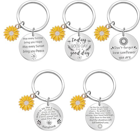 Yoicn Lth 5 Stück Glücksbringer Schlüsselanhänger, Geschenk Schlüsselanhänger für Kollegin, Freundin, Freund und Mitschüler