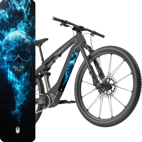 Sons of Battery Skullgang Glow - Battery E-Bike Akkufolie zum Zuschneiden – Schutzfolie für Akkuabdeckung und Unterrohr, Blau, 60 × 14 cm