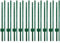 ARIFARO Fence Posts Sturdy Duty Metal Fence Post, Pack of 10, No Dig Garden U Post for Wire Fencing Steel Post for Yard, Outdoor Wire (6 Feet assemblable)