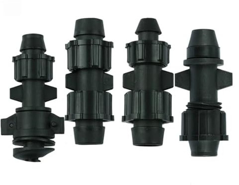 KLVN Tropfbewässerung mit Schloss, 16 mm, Doppelverriegelung, Mutter Direktverbindung, Tropfrohrverbindung, Tropfbewässerungsrohrverschraubungen (16 mm - 25 mm), 5 Stück