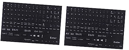 GALPADA 2 Sheets English Keyboard Stickers for Laptop Computer Keyboard English Stickers Lettering