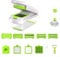 10 in 1 Multifunctional Vegetable Chopper with Egg Separator for Quick and Easy Food Preparation (Green)