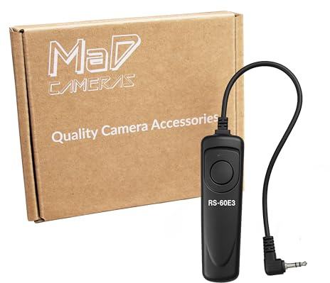 MaD Cameras RS-60E3 Remote Shutter Release Cable Control Cord for Canon EOS Cameras eg. R6 850D 250D 2000D M6 & Others