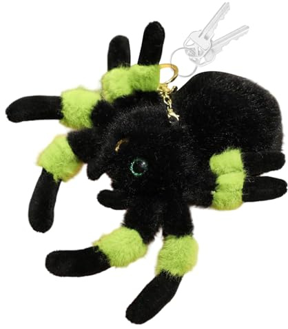 Araignée En Peluche,Accessoires De Doux Et Créatifs - Décoration Porte-Clés en Peluche - Pour Garçons Filles Femmes Noël Anniversaire Voyage Sac À Main Portefeuille Collier Animal
