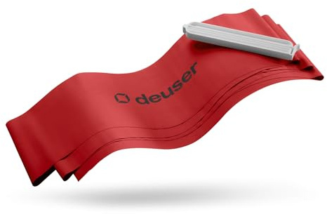 Deuser Physio Band [inkl. Clip], 2,4 m Fitnessband mit strukturierter Oberfläche, vegan, extra griffig & weich, Widerstandsband für Fitness, Physio, Yoga, Pilates, Krafttraining & Calisthenics