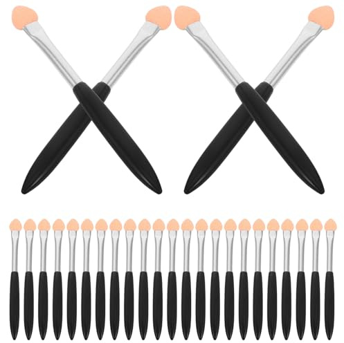 EPIGEIST 50 Stück Schwammapplikatoren und Kleine Schwammpinsel 85cm Hautfarbener Schwamm mit Schwarzem Stiel Präzise Mal und Make Up Pinsel für Basteln Scrapbooking und Aquarellverblenden