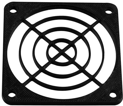 AERZETIX - Juego de 4 Rejillas de Ventilador de plástico 60x60 mm para Ordenador PC impresoras Equipos audiovisuales proyectores Multimedia | Color Negro