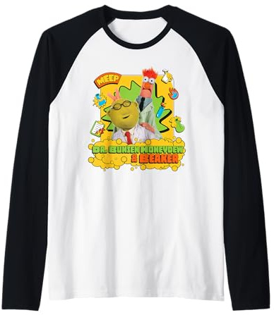 Disney The Muppets Bunsen & Beaker Muppet Labs Photo Raglan Baseball Tee