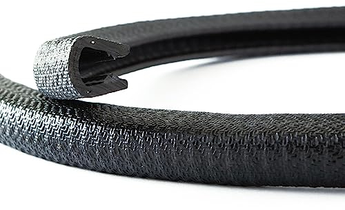 EUTRAS [5 m] profilé de protection de bord 6-8 mm noir - tient sans colle - pour tôles et portières de voiture - protège les arêtes - qualité industrielle allemande - expédition sous 24 heures