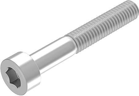 SECCARO Vis cylindriques M6 x 40 mm inox V2A VA A2, DIN 912 / ISO 4762, six pans creux, filetage partiel, 20 pièces