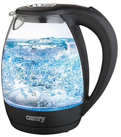 Camry CR1235 - Wasserkocher aus Glas, modernes Design, 2200 W, 1,7 l