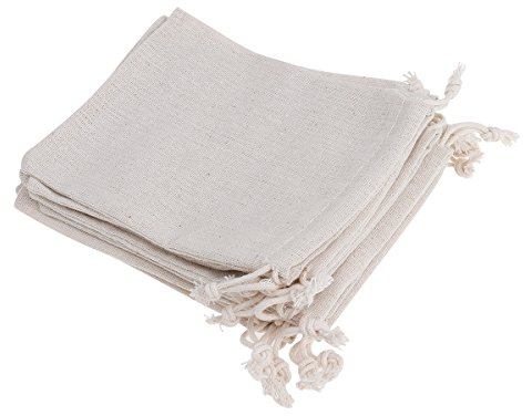 Geschenktaschen mit Zugband aus Jute, Staubbeutel oder für Gastgeschenke, 12,7 x 17,8 cm, 10 Stück