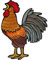 Bestickter Hahn zum Aufbügeln oder Aufnähen, Motiv: Hahn / Hahn / Huhn.