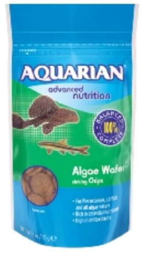 AQUARIAN Complete Nutrition, Aquarium Algae Eater Fish Food, Sinking Algae Wafers, 85 g Bag